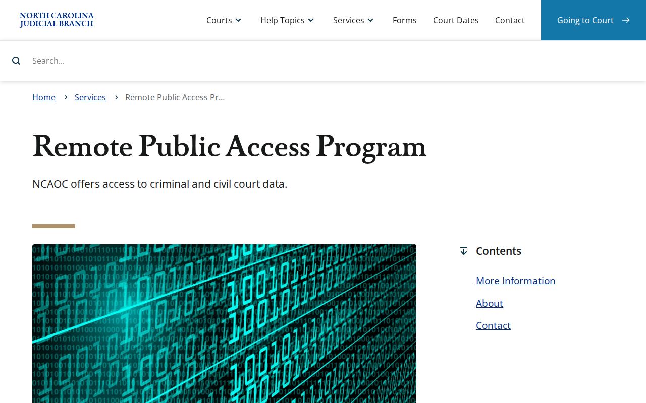 Lenoir County case search reference for North Carolina Remote Public Access
