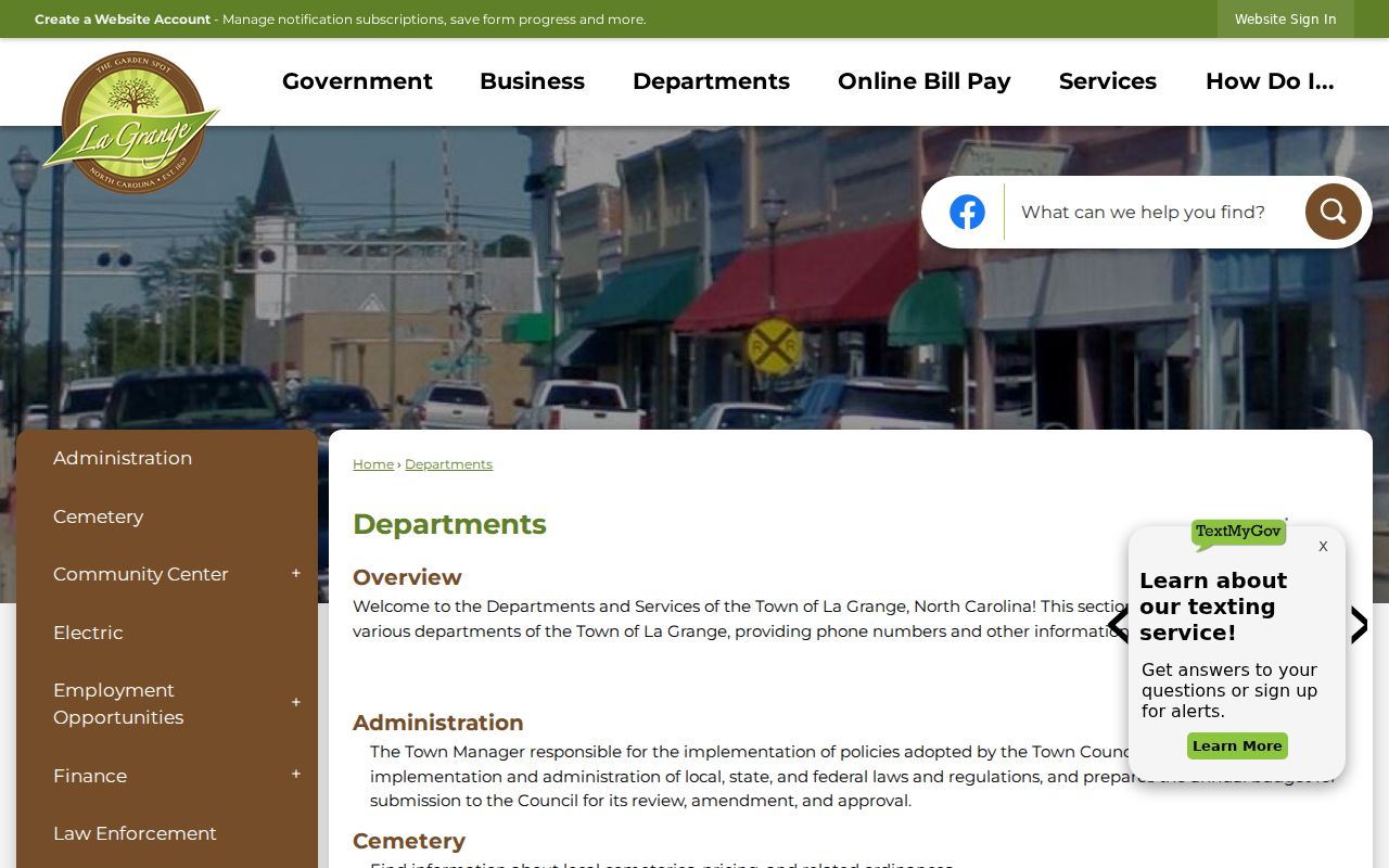 Lenoir County court docket La Grange Town Hall context