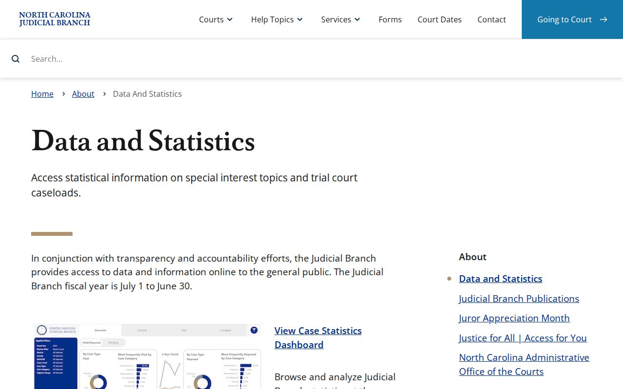 Lenoir County court docket statistics source