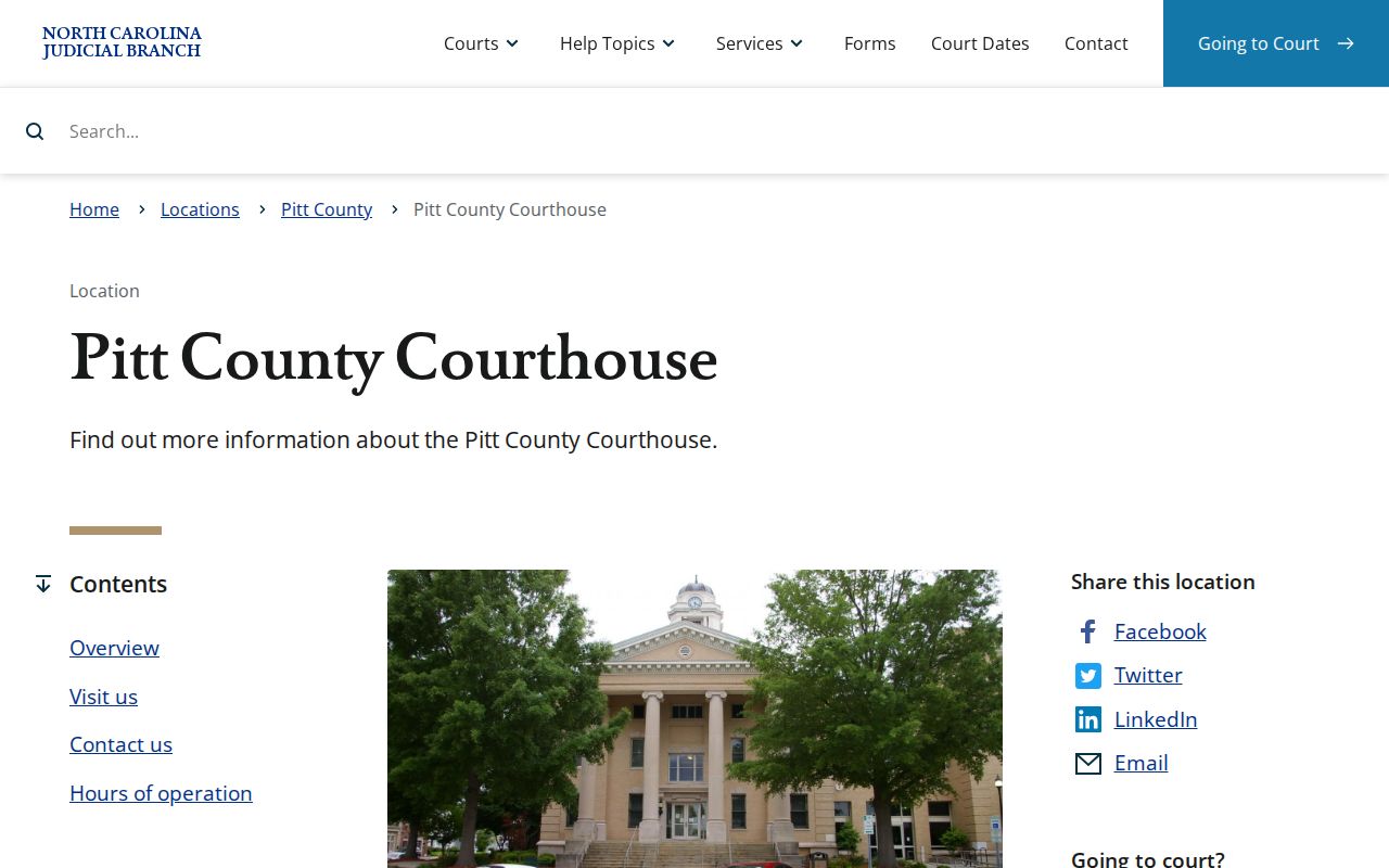 Lenoir County court docket Pitt courthouse fallback for Grifton