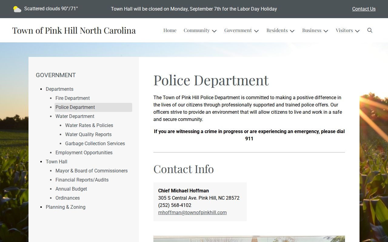 Lenoir County traffic court records reference distinguishing Pink Hill police contact from court records